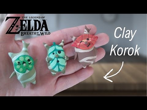 Breath of the wild polymer clay KOROK tutorial - easy and cheap clay korok charm (Shroomclay)