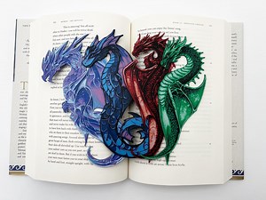 Mythical Dragon Bookmarks, the Perfect Gift for Avid Readers, Dragon, and Book Lovers, Fantasy Collectibles, Set of 4 - Etsy