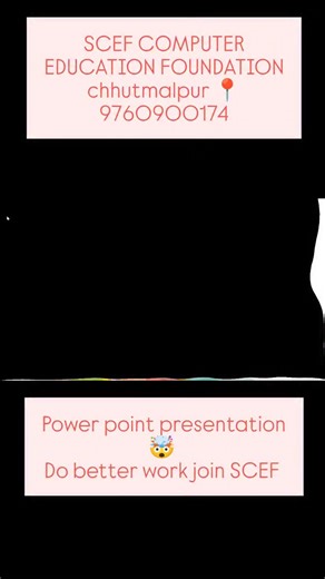SCEF on Instagram: "🎯 Learn professional PowerPoint presentation skills 📽 From basics to advanced PPT design 📍 SCEF COMPUTER EDUCATION FOUNDATION chhutmalpur 📍 www.scef.in #PowerPointTraining #instagram #viralvideos #DigitalSkills #studentlife"