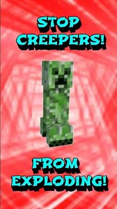 How to stop CREEPERS from exploding in Minecraft! #minecraft #swolllfish #minecraftshorts