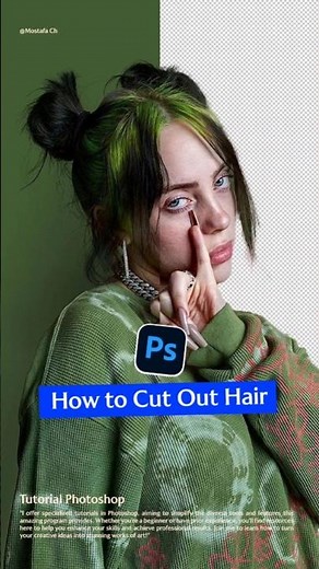 Adobe photoshop tips 2024 - How To Cut Out Hair Easily and Fast #photoshopshorts #short