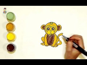 Kids Monkey Art. 🐒 Fun Painting Project for Beginners