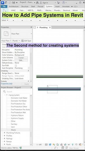 Revit Plumbing | Pipe Systems in Revit | #plumbing #revitmep