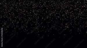 Falling colorful confetti particle animation for celebration days, transparent background with Alpha channel, copy space, concepts, ideas, 4k Stock Video