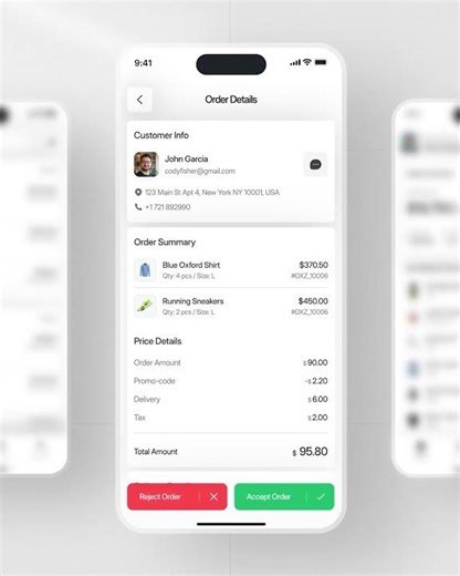 Sales Analytics & Order Management Mobile App UI Design