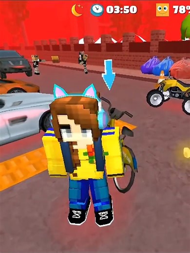 Omg! Zombies bite me! #partycraft #shorts #roblox #minecraft #gta #viralvideo #tiktok