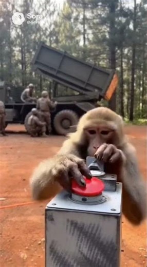 53M Views in 24H “Monkey Causes Chaos! 🔥🐒” サルが大混乱を引き起こす 원숭이가 혼란을 일으킨다 猴子制造混乱 #monkey #military