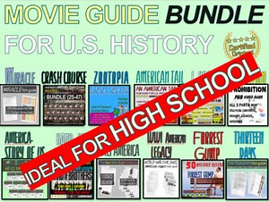 High School U.S. History Movie Guide Bundle! Make History Fun, Teach with Film