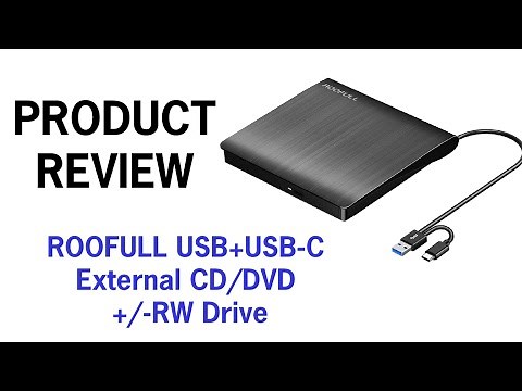 ROOFULL External CD DVD +/-RW Drive USB 3.0 & USB-C Premium CD DVD ROM Burner - Product review
