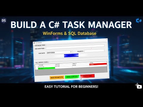 Build a Task Manager App in C# WinForms