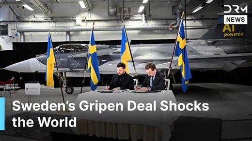 Sweden and Ukraine have signed a landmark defense cooperation deal that could see up to 150 Gripen fighter jets exported to Kyiv. Prime Minister Ulf Kristersson and President Volodymyr Zelenskiy met in Linkoping to finalize the agreement, strengthening Europe’s air defense partnership. #Sweden #Ukraine #GripenJets #DefenseDeal #Saab #AirForce #UkraineWar #MilitaryNews | DRM News