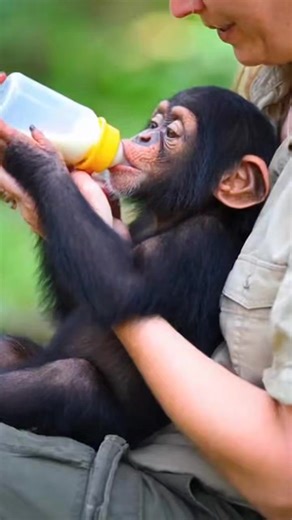 Chimpanzee baby feeding ❤️ #chimpanzee #animals #viral #wildlife | Alauna Roby