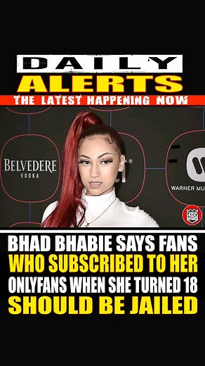 Bhad Bhabie says fans who paid to subscribe to her OnlyFans account when she was just 18 years old should be in jail. Bhad Bhabie allegedly made $53 million in the first year. She's receiving backlash after making the comments because people are asking why are you spending that money then. The now 19-year-old claimed that she made over $1 million in subscriptions in the first six hours. Bhad Bhabie is turning 20 years old this year and there has been no updates on her music career after not rele