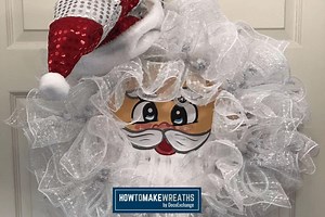 How To Make DIY Christmas Wreath With Vintage Santa - How to Make Wreaths - Wreath Making for Craftpreneurs