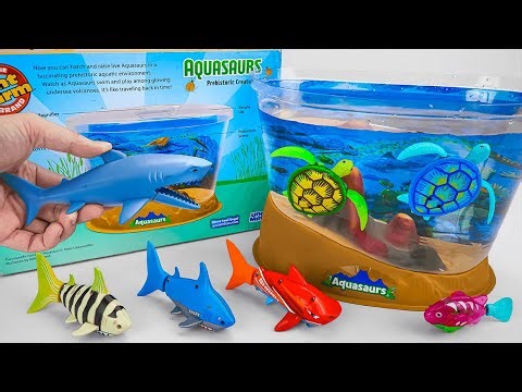 [🐳toy asmr🐳] Robo Shark & Zuzu Turtle & Fish Tank | Satisfying Unboxing Review Toys