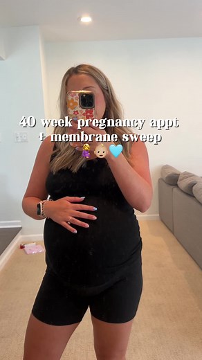 40 week pregnancy appointment 🤰🩵I am so ready lol but I guess baby boy just wants some extra time with his mama. I was able to get my membranes sweeped and just hoping it does its thing that it’s done 3 times now!!! but WATCH it won’t this time 😂🙃. I have a ritual & it sounds weird but whatever lol - after I get my membranes sweeped, I get spicey thai food, go for a long walk, and bounce on my ball. And it probably does absolutely nothing but in my head it does 😂so here’s to hoping labor st
