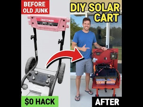 Free Power Washer Dolly = DIY Solar Generator Cart! (Ultimate Upcycle)