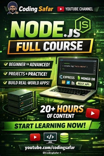 Node.js Full Course in Hindi 🚀 | Complete Backend Development