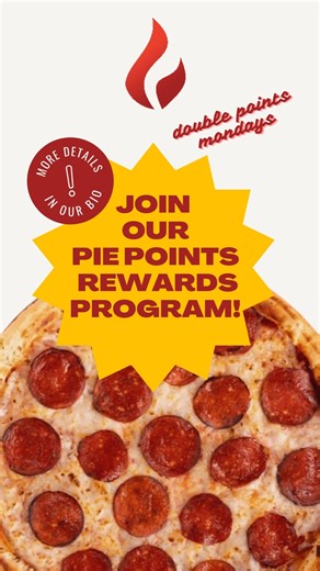 Sign up for our Pie Points Rewards Program for some awesome deals! Double up your rewards every Monday where every purchase earns you DOUBLE points. Enjoy birthday bonus rewards too ⭐️ Share your # at checkout and watch your points multiply! Don’t miss out on maximizing your rewards today! #DoubleDip #Rewards #MondayMotivation #rapidfiredpizza #pizza | Rapid Fired Pizza - Wichita Falls | Facebook
