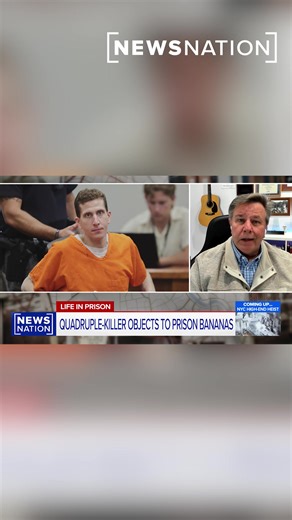 Bryan Kohberger has complaints about food and life inside Idaho's supermax prison, retired homicide detective and Cold Case Foundation director Chris McDonough tells "Banfield." MORE: https://www.newsnationnow.com/banfield/bryan-kohberger-fruit-prison/ | NewsNation