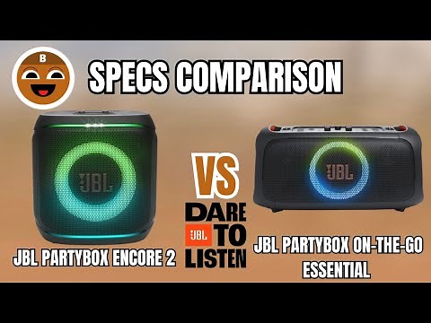 JBL Partybox Encore 2 vs JBL Partybox On-The-Go Essential Specs Comparison