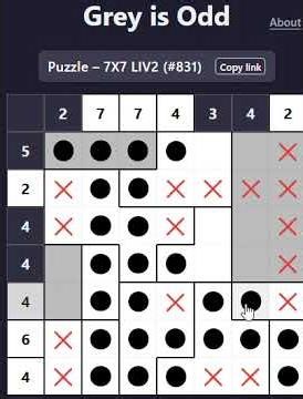 Grey is Odd #831Solved! 7×7 Liv2