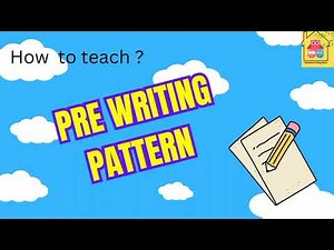 How to teach writing with pre writing patterns on red and blue line.