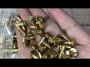 Custom Brass Split Rivets flat head Bifurcated step Rivets