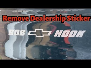 How to remove the dealership sticker from your vehicle