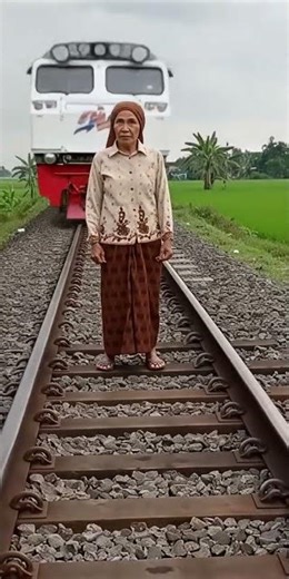 Nenek Sakti membelah kereta api #ailucu #sora2 #videolucu #videoviral #fyp