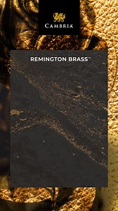 Remington Brass™ features striking brass alloy veins and a Cambria Satin™ finish, with beauty you must see and feel for yourself. | Cambria