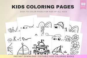 Kids Coloring Pages | Fun Printable Activity Sheets for Children | Creative Toddler AND Preschool Coloring Book | Instant Download - Etsy Canada