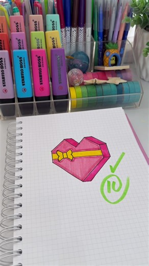 Cómo dibujar un corazón ♥️ para declararte al que te gusta parte 2! #14defebrero #sanvalentin #aprendeadibujar #dibuja #amor