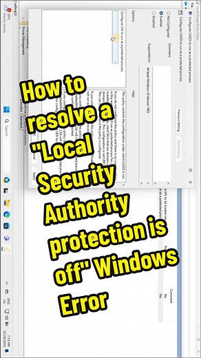 How to Resolve a “Local Security Authority protection is off” Windows Error ---- Are you seeing a “Local Security Authority protection is off” message in your Windows Security app? You or someone else may have disabled the feature, causing the app to display that error. You can re-enable the feature on your Windows 11 or Windows 10 PC and get rid of that issue. I'll show you multiple ways to do that. What you'll learn: 1. Fix the “Local Security Authority protection is off” Error Using Registry 
