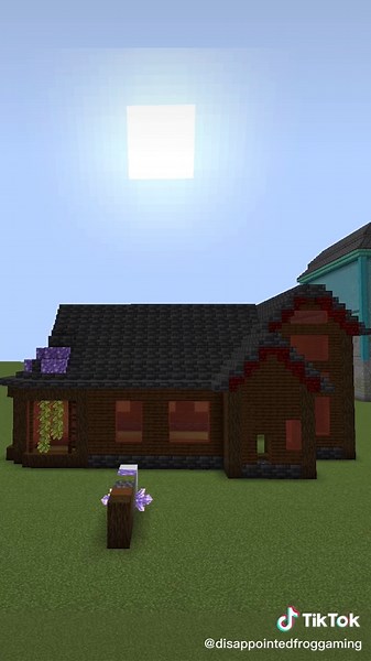 Building a Dark Oak Log House in Minecraft - Aphmau's Style