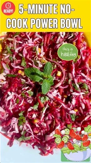 "5-Minute No-Cook Power Bowl | Healthy Lunch Idea"🥗 #quickrecipe