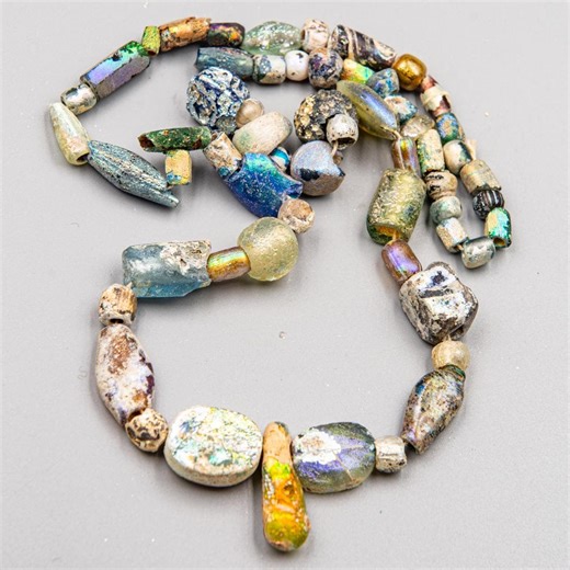 Roman Glass Bead Strand – 2nd–3rd Century A.D. – Highly Iridescent – Archaeological Collection Piece - Etsy Canada