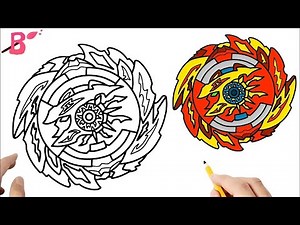 Beyblade Drawing | How to Draw SUPER HYPERION | very easy step by step