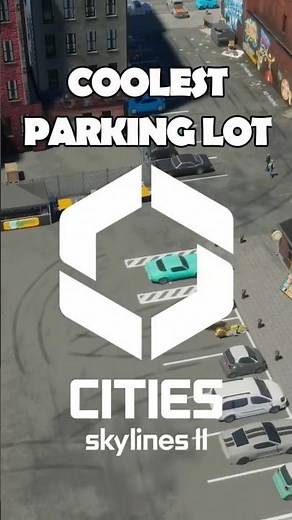 COOLEST PARKING LOT #custombuild #parkinglot #citiesskylines2 #tips #guide #ideas #citiesskylines