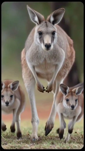 Animals & Their Babies #kangaroo 🦘 #exploreshorts #animatedcartoon #animatedshorts #animationvideo