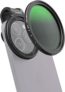 SmallRig 52mm Magnetic Variable ND Filter Kit, ND2-ND32 (1-5 Stops) VND Filter with Universal Magnetic Filter Ring, No X Cross HD Optical Glass Neutral Density Filter Kit for Phone- 4387