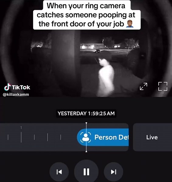 When your ring camera catches someone pooping at the front door of your job, Happy Monday 🤦🏽‍♂️ #jet2holidays #viral #fyp #mondaymotivation #viraltiktok