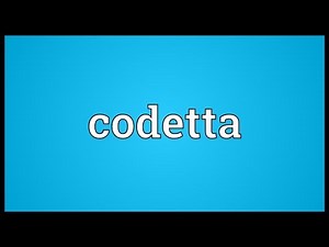 Codetta Meaning