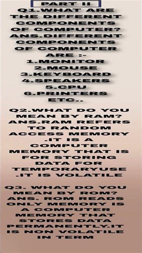 BASICS OF COMPUTER PART II