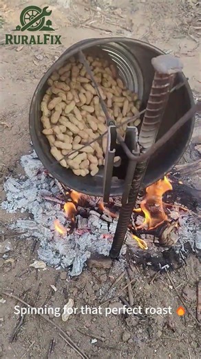 🛠️ Roasting Peanuts the WILD way! #campinghack #bushcraft