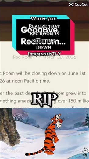 We will never forget you Rec Room 😢😔#nostalgia #vr #sad