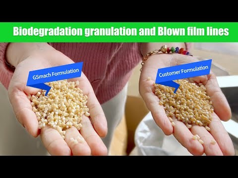 Biodegradation granulation and Blown film lines #biodegradable #gsmach #biodegradablemachine