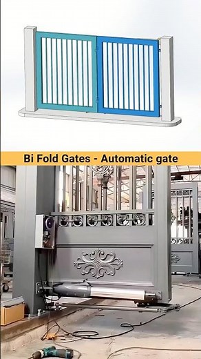 Best Mechanism for Bi fold gates automation ✅🥳 #3danimation #fabrication #doordesign #maingate #cad