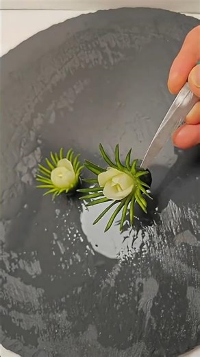 Cucumber Flower Carving Turn Simple Veggies into Art#Vegetable Carving Cutting design Skills#