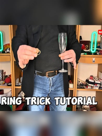 Ring That Linking To The Stem Of The Wine Glass MAGIC TRICK TUTORIAL 🪄 | The Mask Magic Tricks